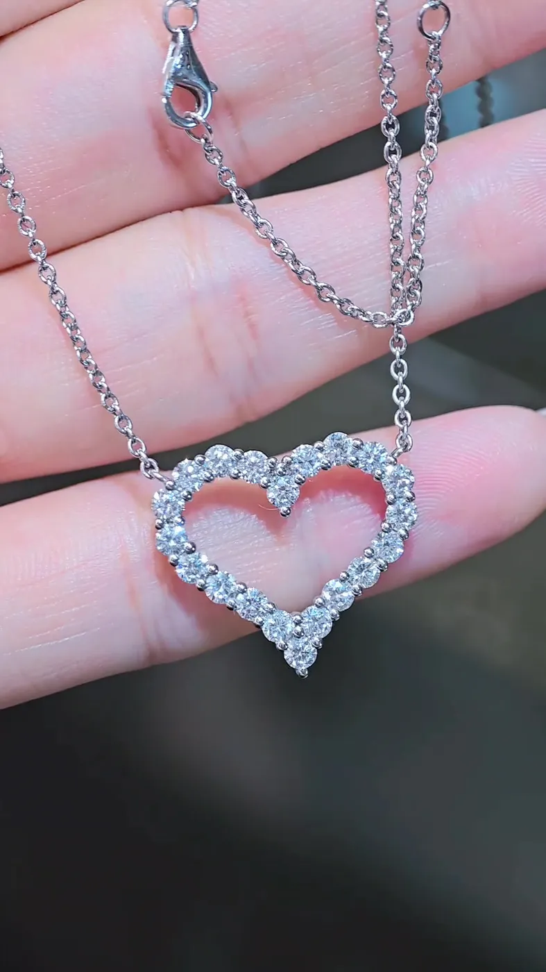 Подвеска «Сердце» из бриллиантов, 1,51 ct — фото 3