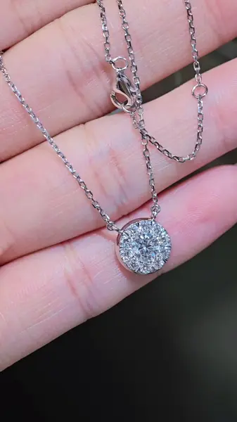 Подвеска в ореоле, 0,51 ct