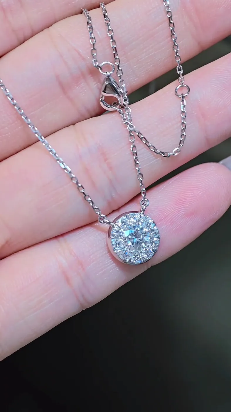 Подвеска в ореоле, 0,51 ct — фото 2