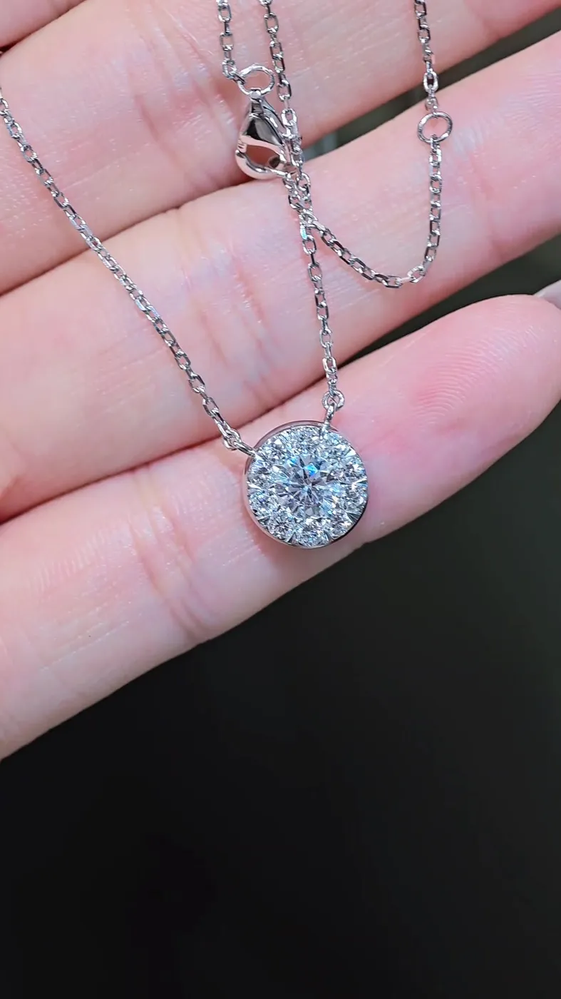 Подвеска в ореоле, 0,51 ct — фото 3