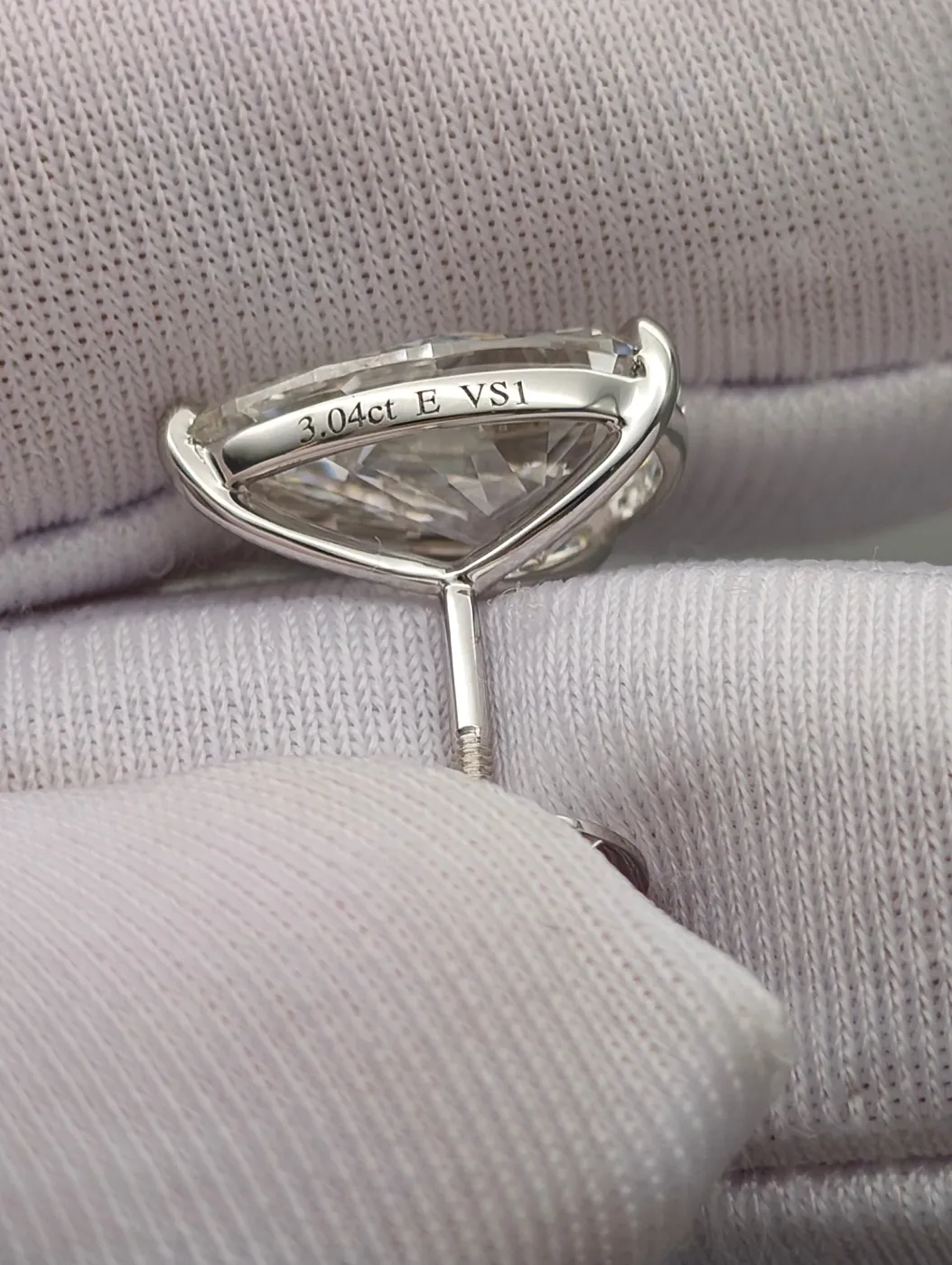 Пусеты «Груша», 2 × 3 ct — фото 2