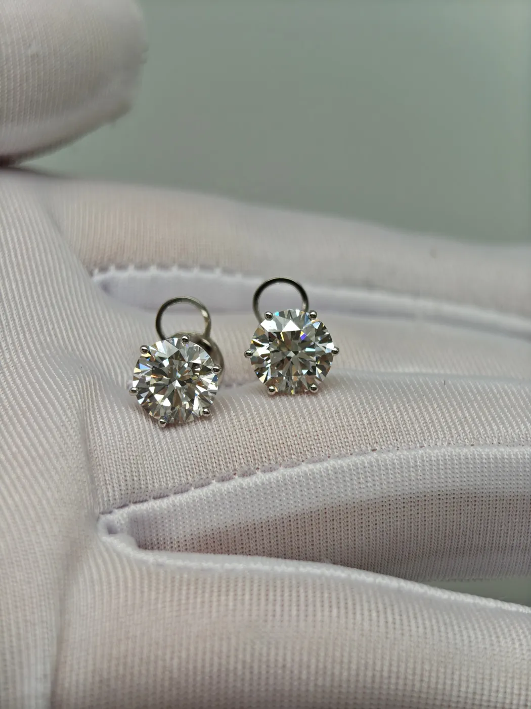 Пусеты «Круг», 2 × 2 ct — фото 1