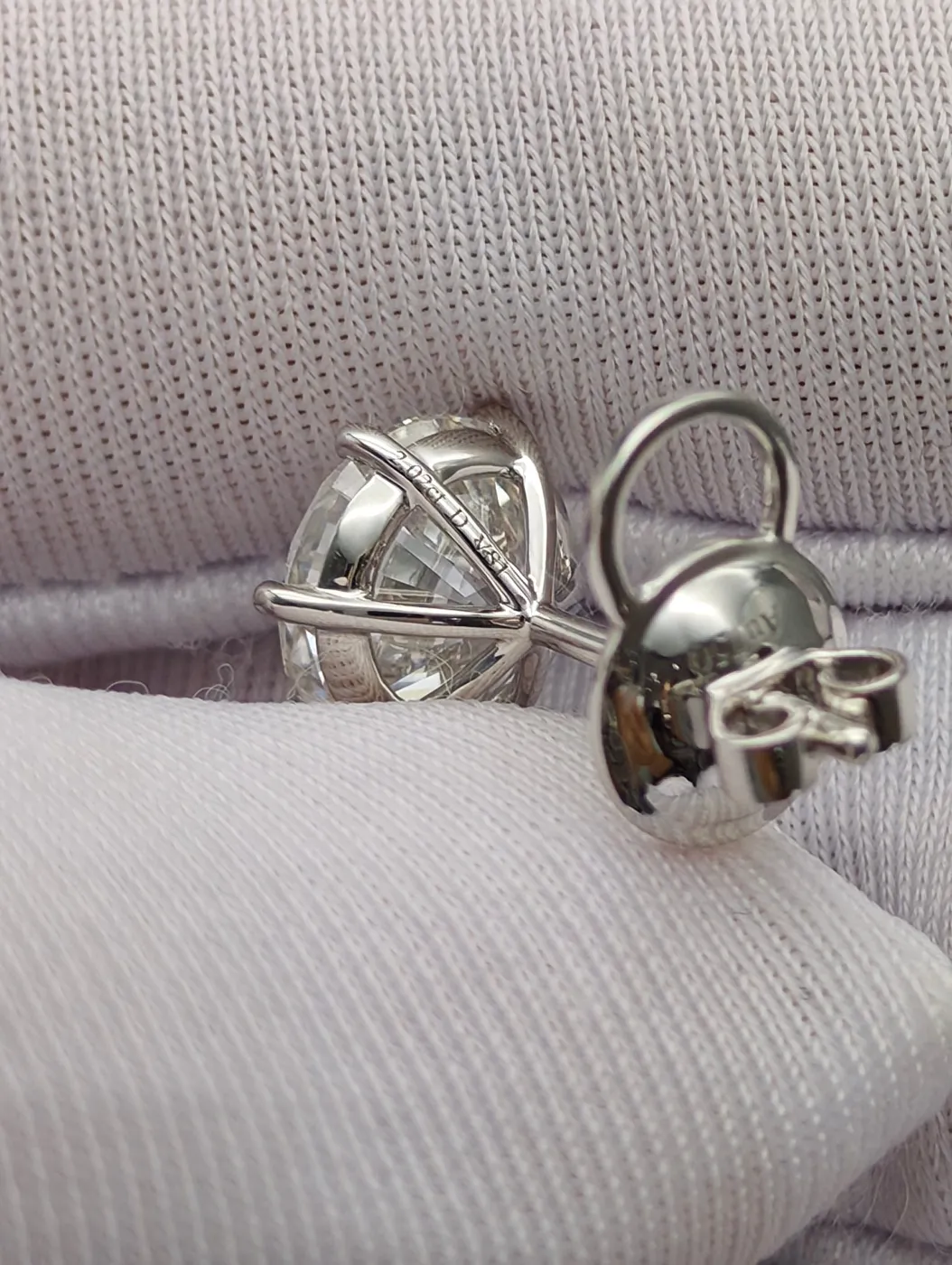 Пусеты «Круг», 2 × 2 ct — фото 4