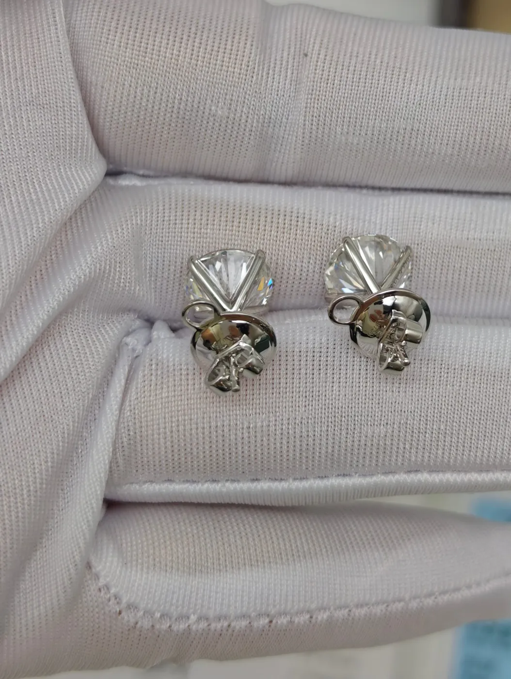 Пусеты «Круг», 2 × 3 ct — фото 2