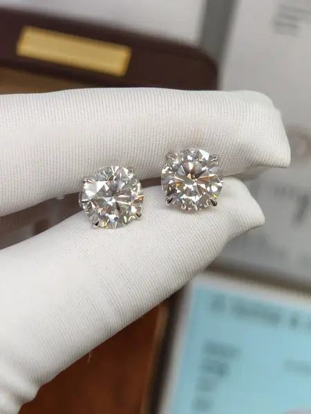 Пусеты «Круг», 2 × 4 ct