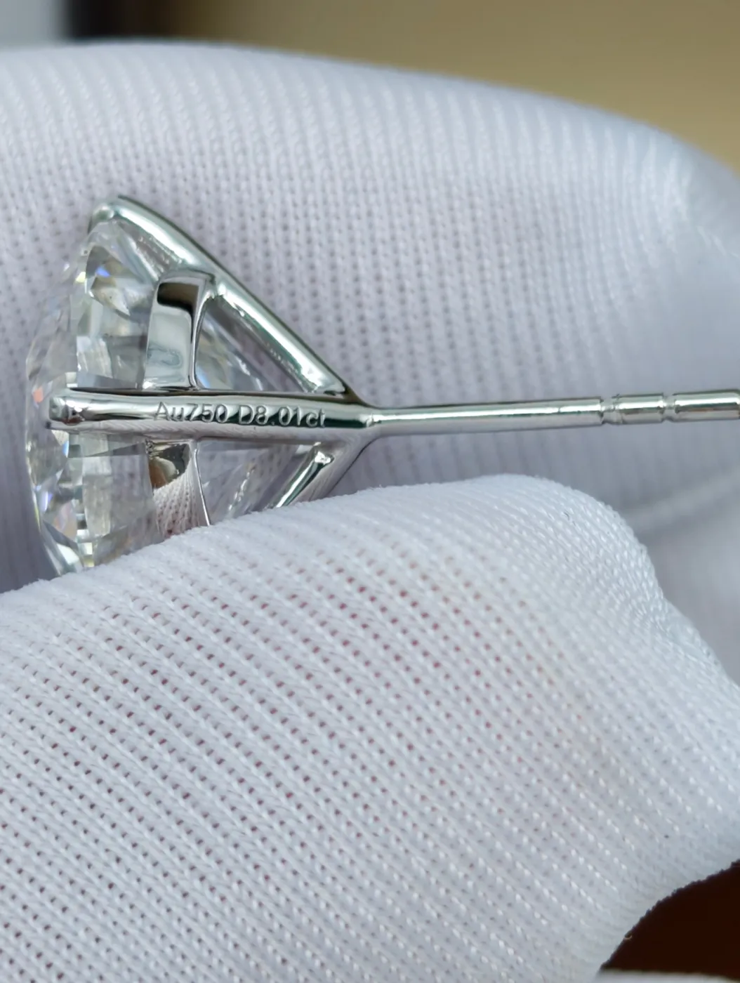Пусеты «Круг», 2 × 8 ct — фото 3
