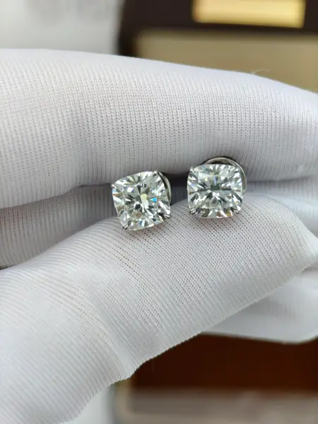 Пусеты «Кушон», 2 × 2 ct