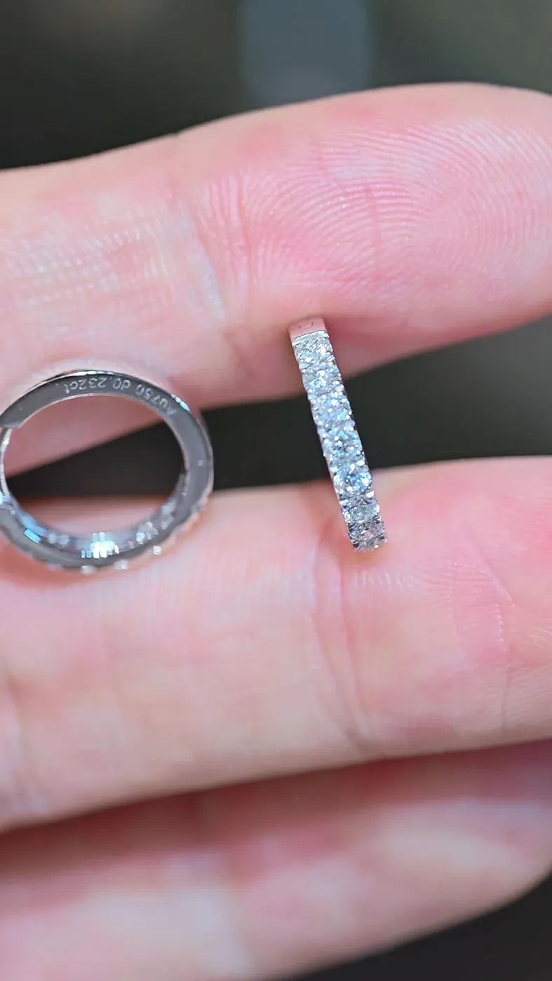 Серьги-кольца с бриллиантами, 0,62 ct — фото 2