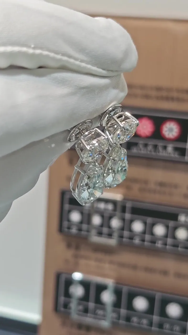 Серьги-подвески «Круг и груша», 20 ct — фото 5