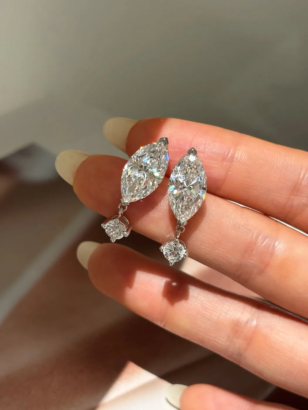Серьги-подвески «Маркиз и груша» — фото 3