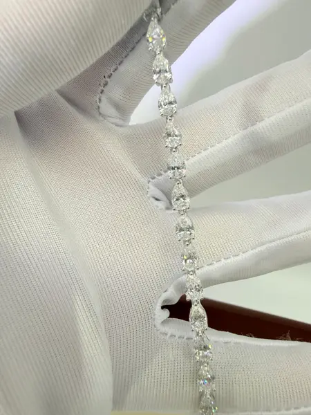 Теннисный браслет «Груша», камни по 0,2 ct