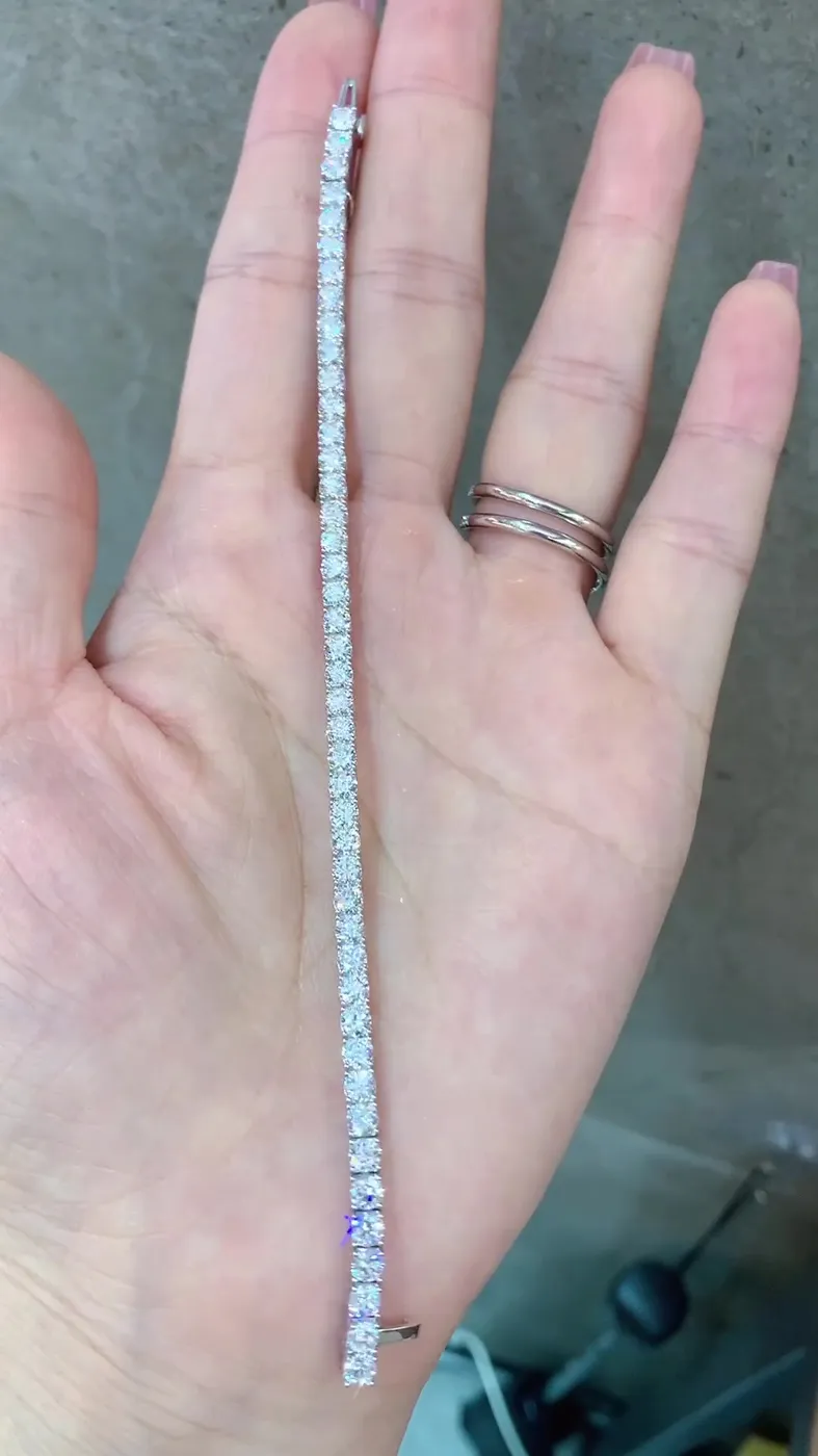 Теннисный браслет «Круг», 6,4 ct — фото 4